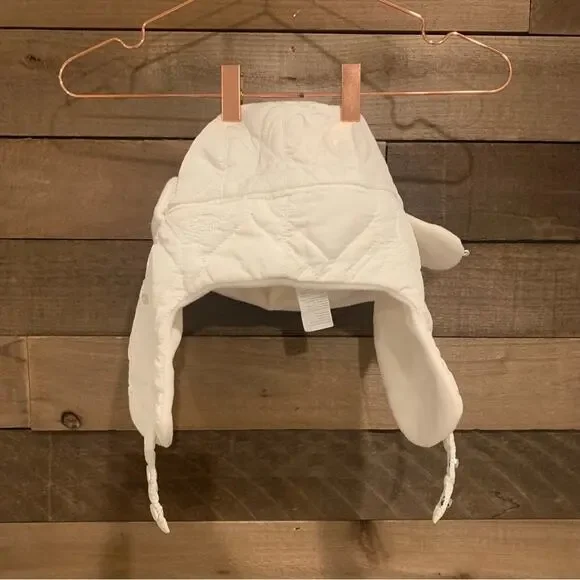 Fabletics Women's Quilted Aviator Hat in Egret White - Picture 8 of 12